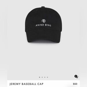 Anine Bing Black Baseball Cap
